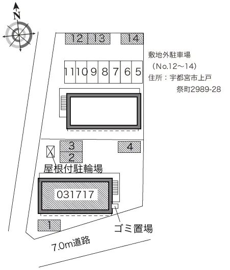 ★手数料０円★宇都宮市上戸祭町　月極駐車場（LP）